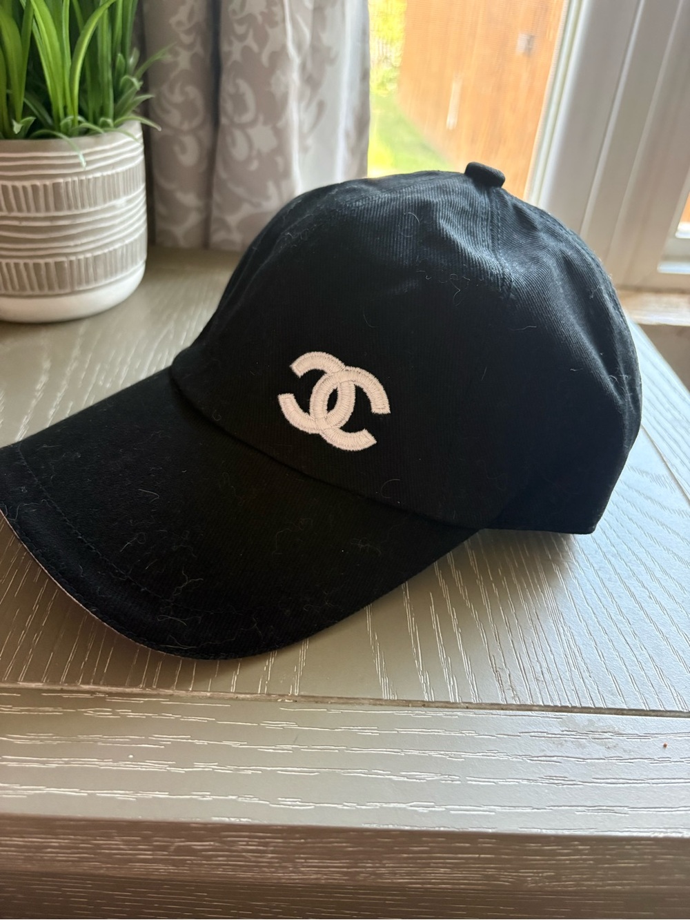 FaSHION Black Cap with White CC Embroidery - Picture 2 of 5